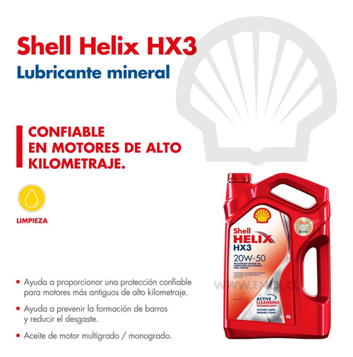 Shell Helix HX3 20W-50 4L
